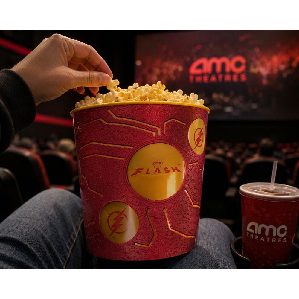 AMC The Flash Popcorn Bucket Light Up DC Movie Theater Collectible 2023 NEW